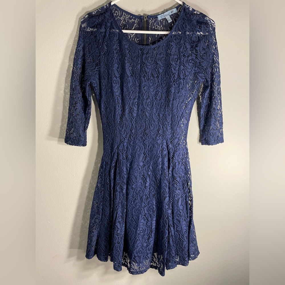 Fishbowl Blue Lace Dress Small